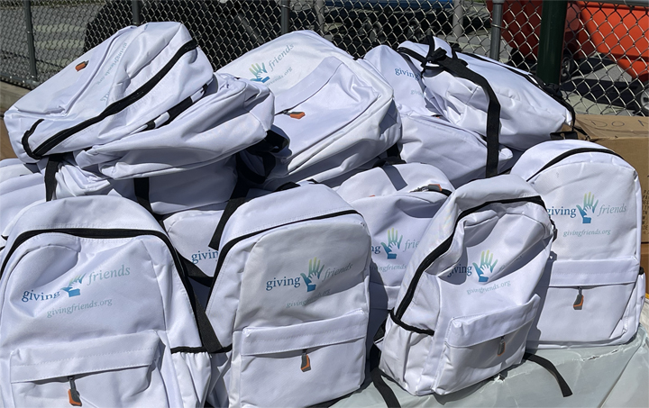 Giveaway backpacks